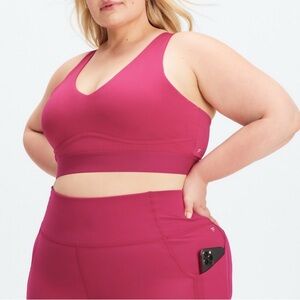 Fabletics Bold Pink Sports Bra